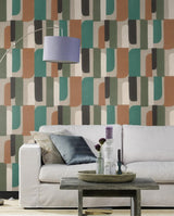York Derain Green Geometric Wallpaper