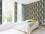 York Derain Green Geometric Wallpaper
