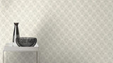 York Rooney White Fan Wallpaper