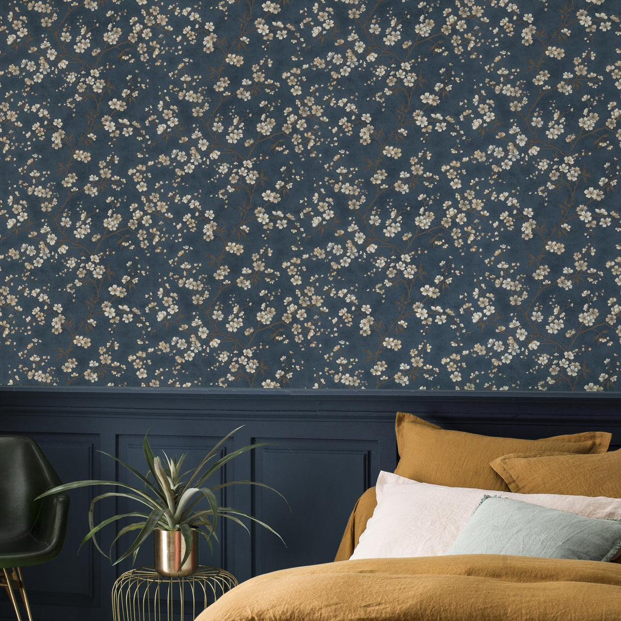 York Tsubomi Blue Cherry Blossom Wallpaper