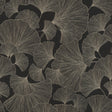 York Waft Black Ginkgo Wallpaper