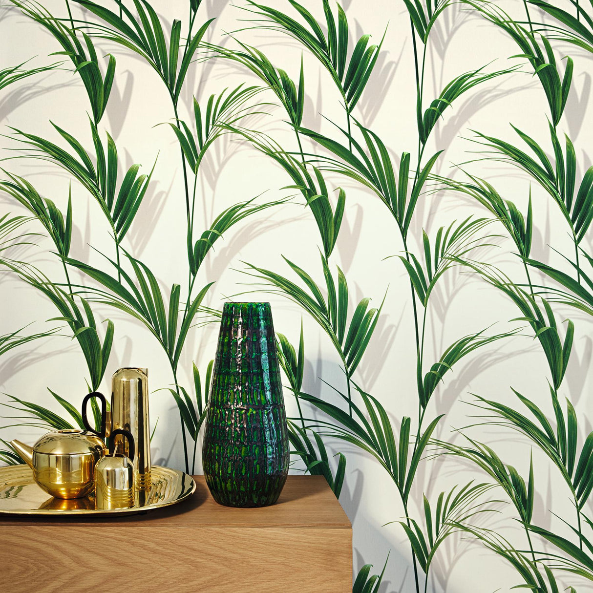 York Cyperus Grey Reed Wallpaper