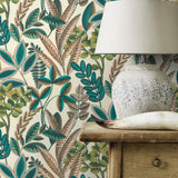 York Liani Cream Painterly Botanical Wallpaper