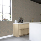 York Purser Copper Abstract Wallpaper