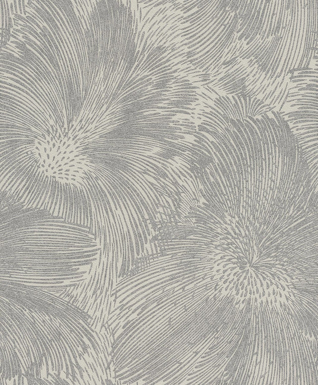 York Purser Grey Abstract Wallpaper