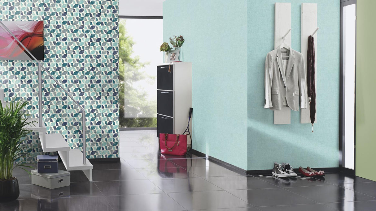 York Dorwin Blue Geometric Wallpaper