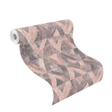 York Shikhar Raspberry Geometric Wallpaper