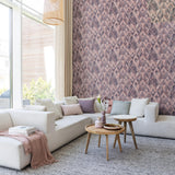 York Shikhar Raspberry Geometric Wallpaper