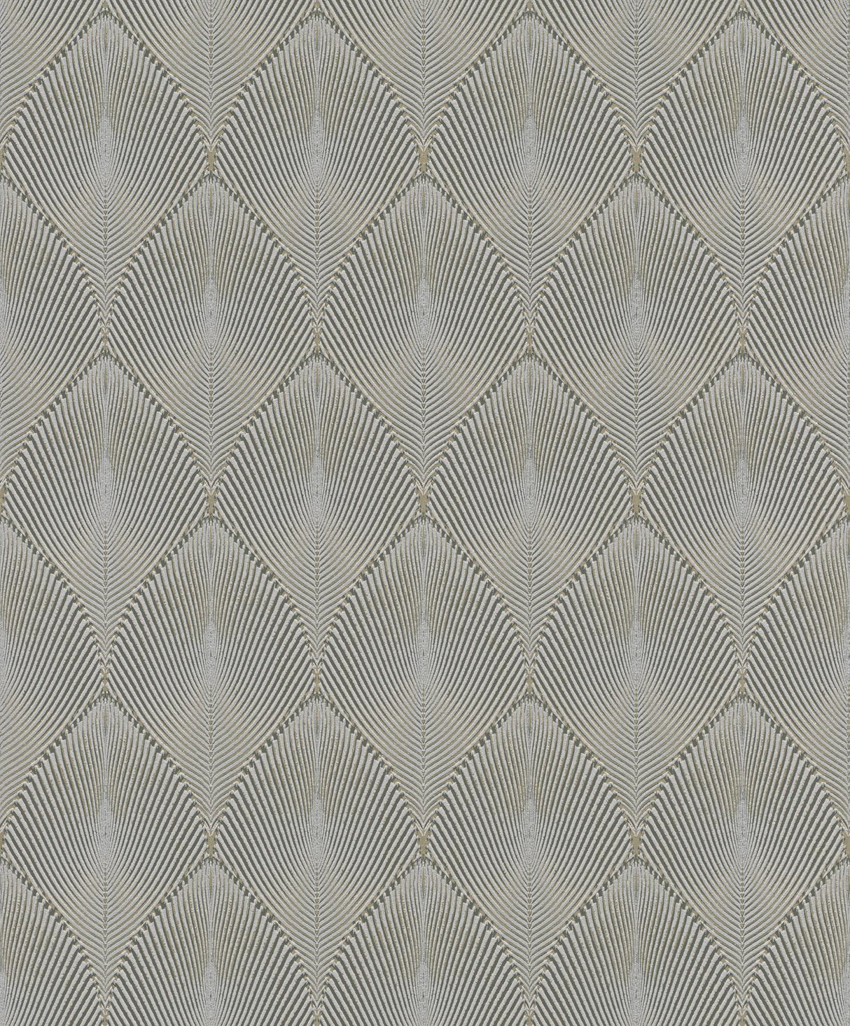 York Tirsuli Grey Ogee Wallpaper