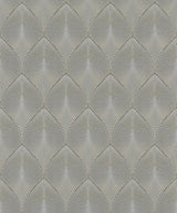 York Tirsuli Grey Ogee Wallpaper