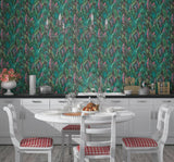 York Maclayi Fuschia Banana Leaf Wallpaper