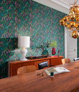York Maclayi Fuschia Banana Leaf Wallpaper