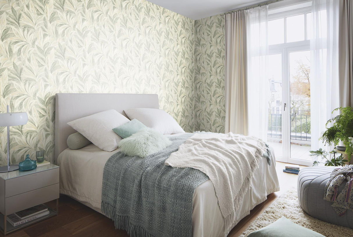 York Rennie Moss Leaves Wallpaper