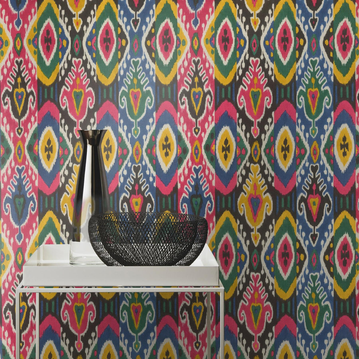 York Villon Multicolor Ikat Wallpaper