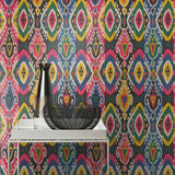York Villon Multicolor Ikat Wallpaper