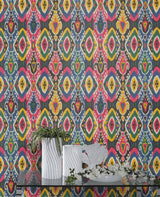 York Villon Multicolor Ikat Wallpaper