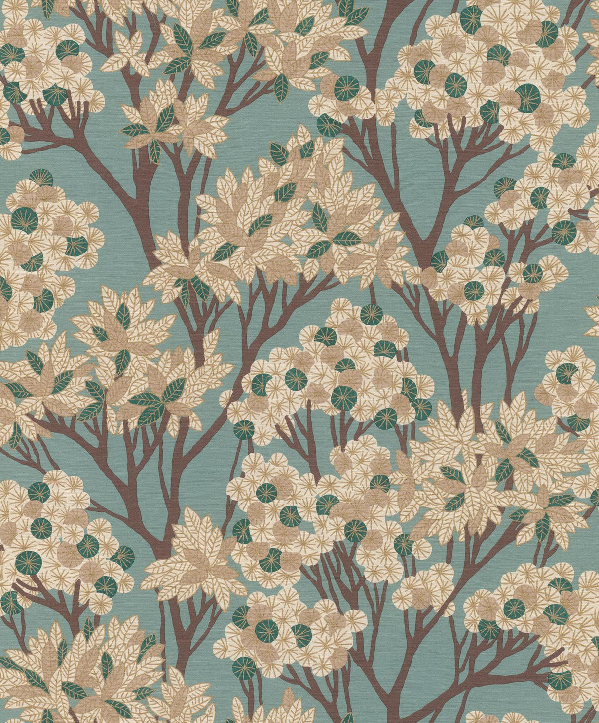 York Stickley Sky Blue Tree Wallpaper