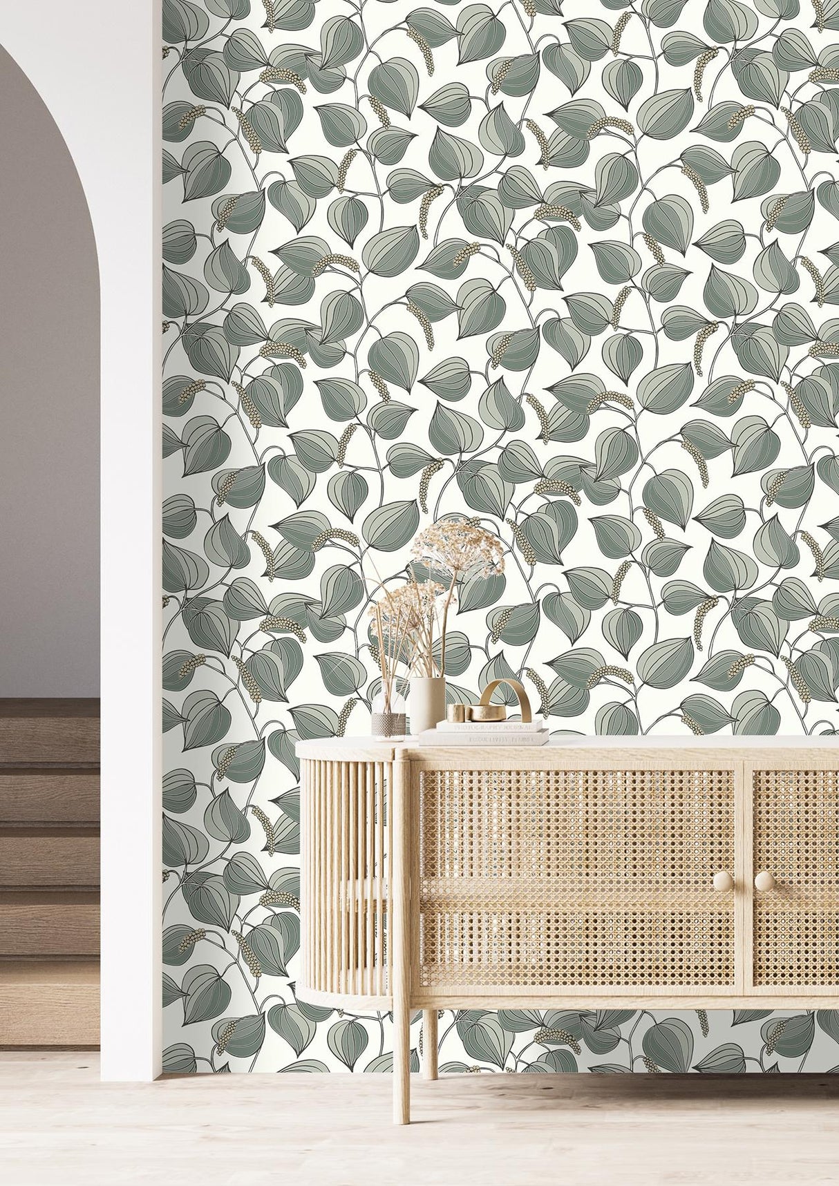 York Alaia Green Leafy Vine Wallpaper