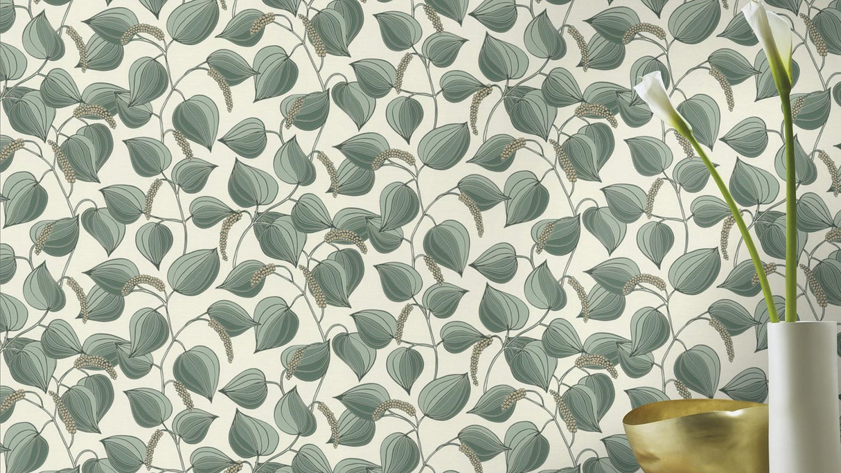 York Alaia Green Leafy Vine Wallpaper