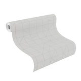 York Teague Silver Geometric Wallpaper