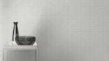 York Teague Silver Geometric Wallpaper