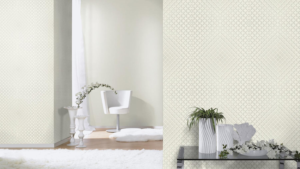 York Perriand Cream Geometric Wallpaper