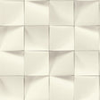 York Eyre White Three-Dimensional Geometric Wallpaper