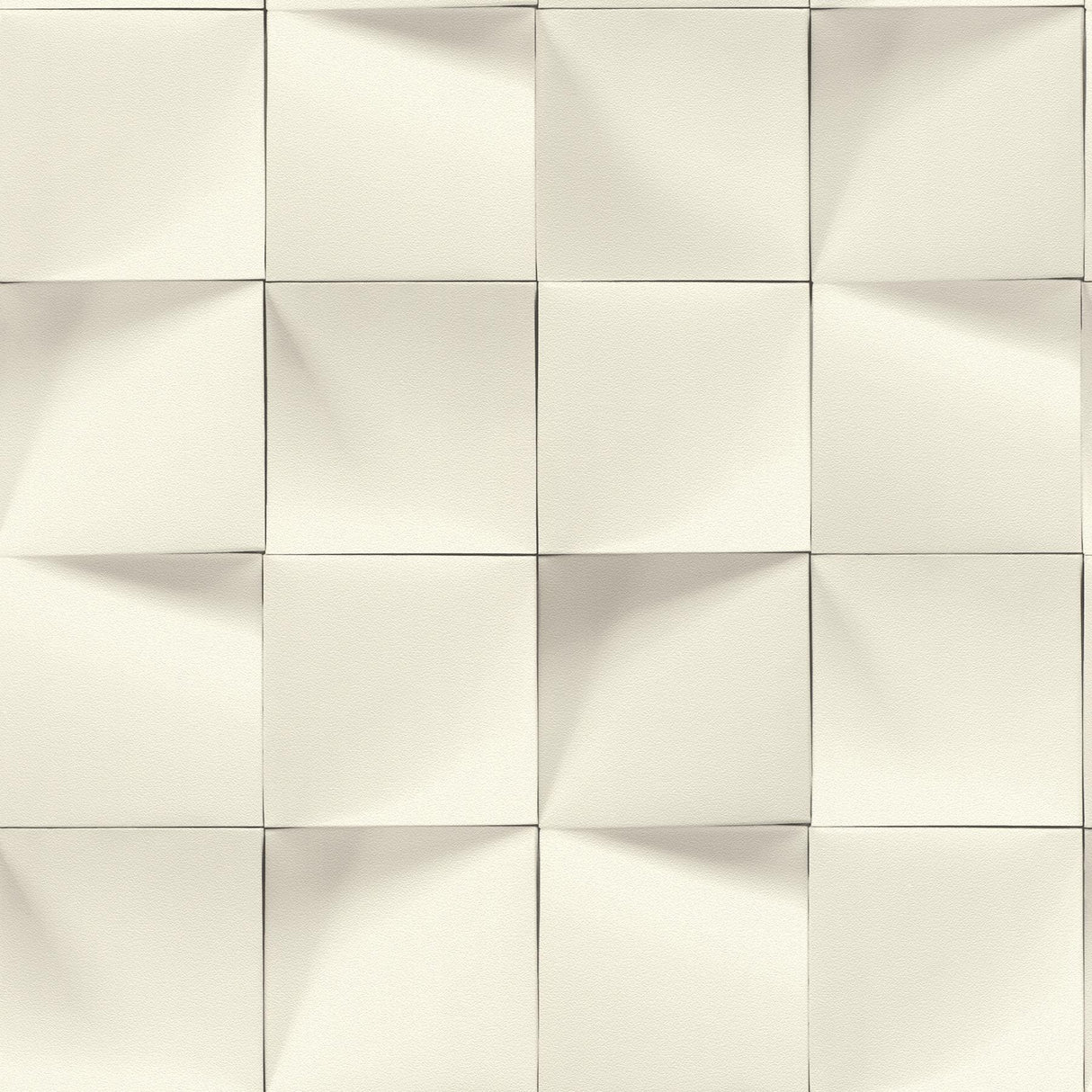 York Eyre White Three-Dimensional Geometric Wallpaper
