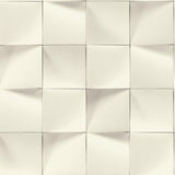 York Eyre White Three-Dimensional Geometric Wallpaper