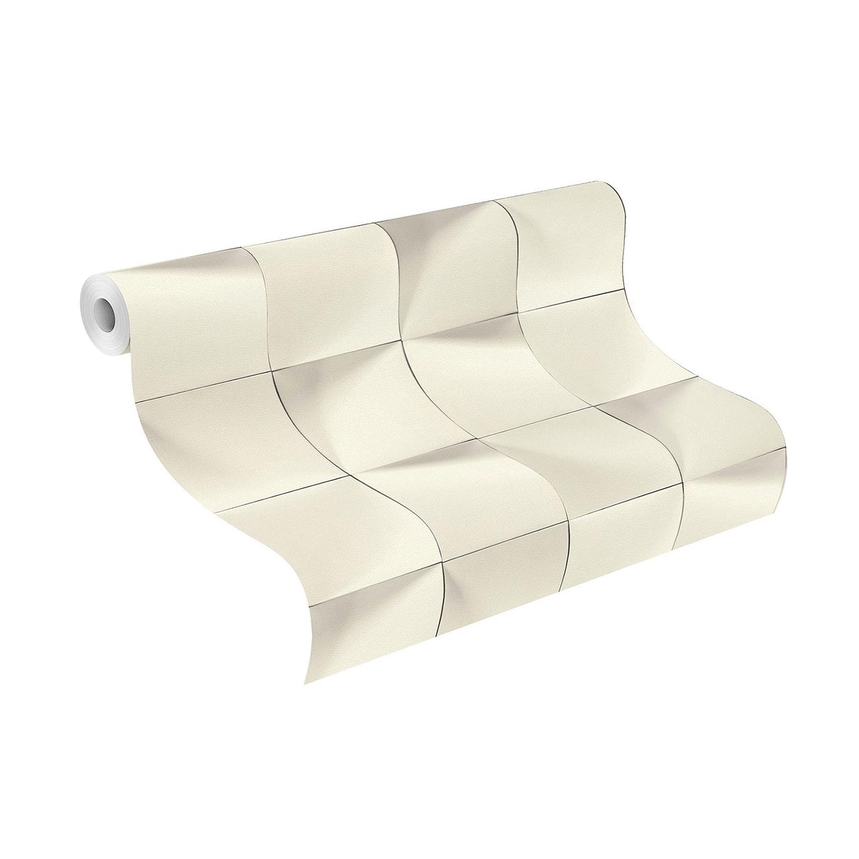 York Eyre White Three-Dimensional Geometric Wallpaper