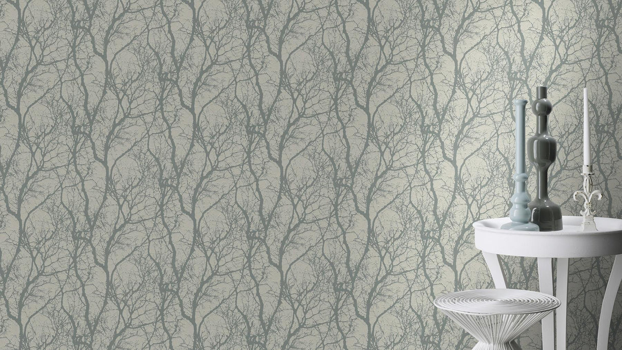 York Wiwen Grey Tree Wallpaper