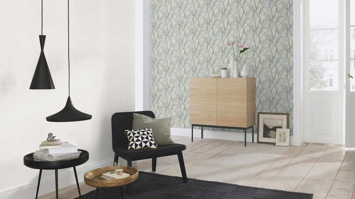 York Wiwen Grey Tree Wallpaper