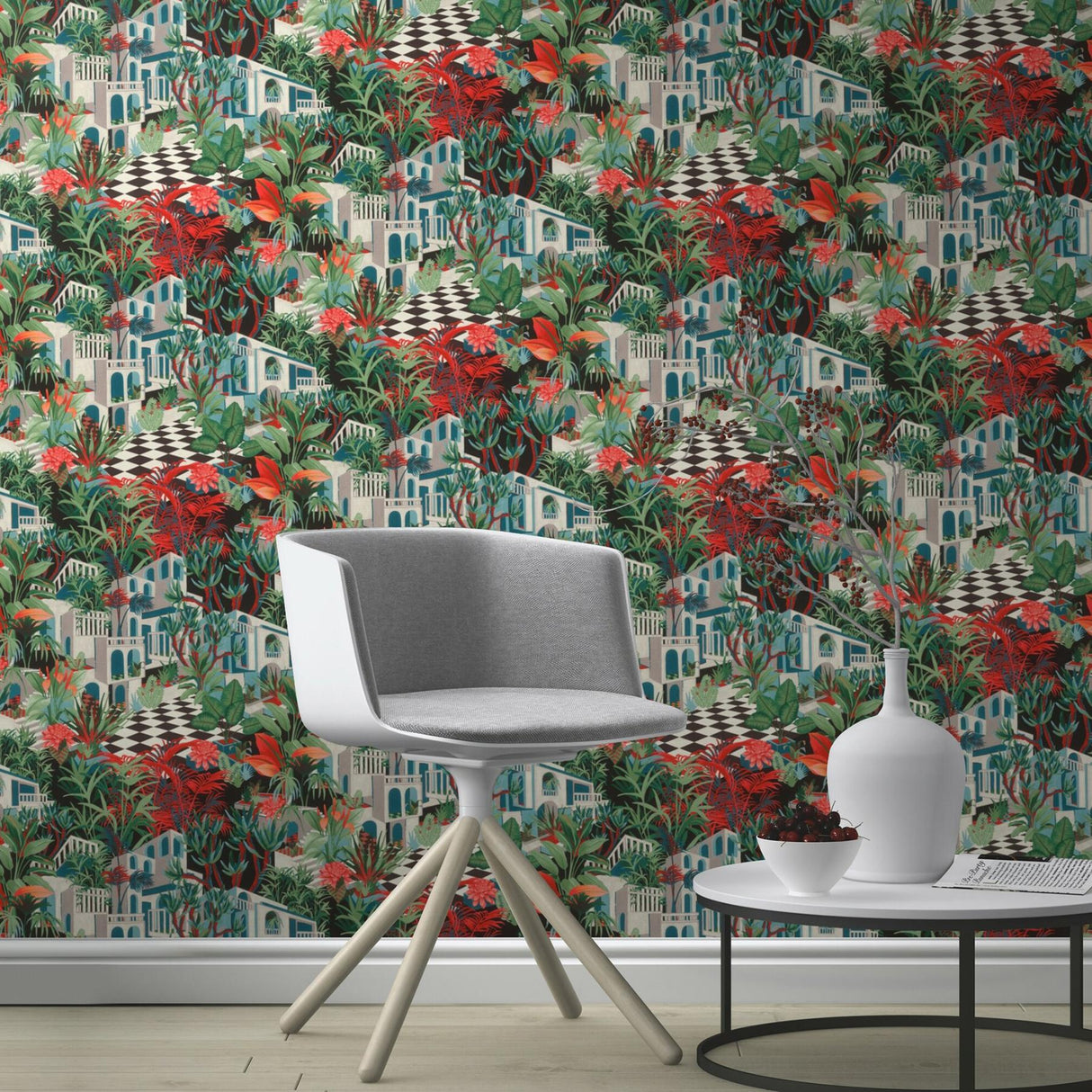 York Merian Multicolor Architectural Wallpaper