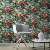 York Merian Multicolor Architectural Wallpaper