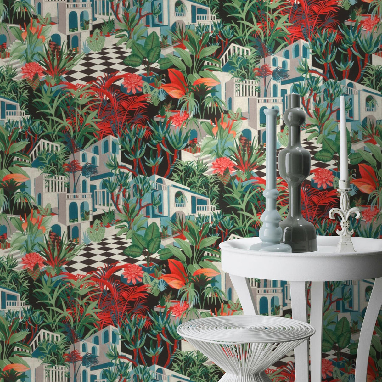 York Merian Multicolor Architectural Wallpaper