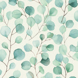 York Elaina Aqua Watercolor Boughs Wallpaper