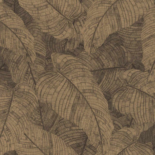 York Galner Copper Leaves Wallpaper