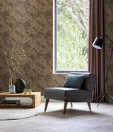 York Galner Copper Leaves Wallpaper