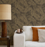 York Galner Copper Leaves Wallpaper