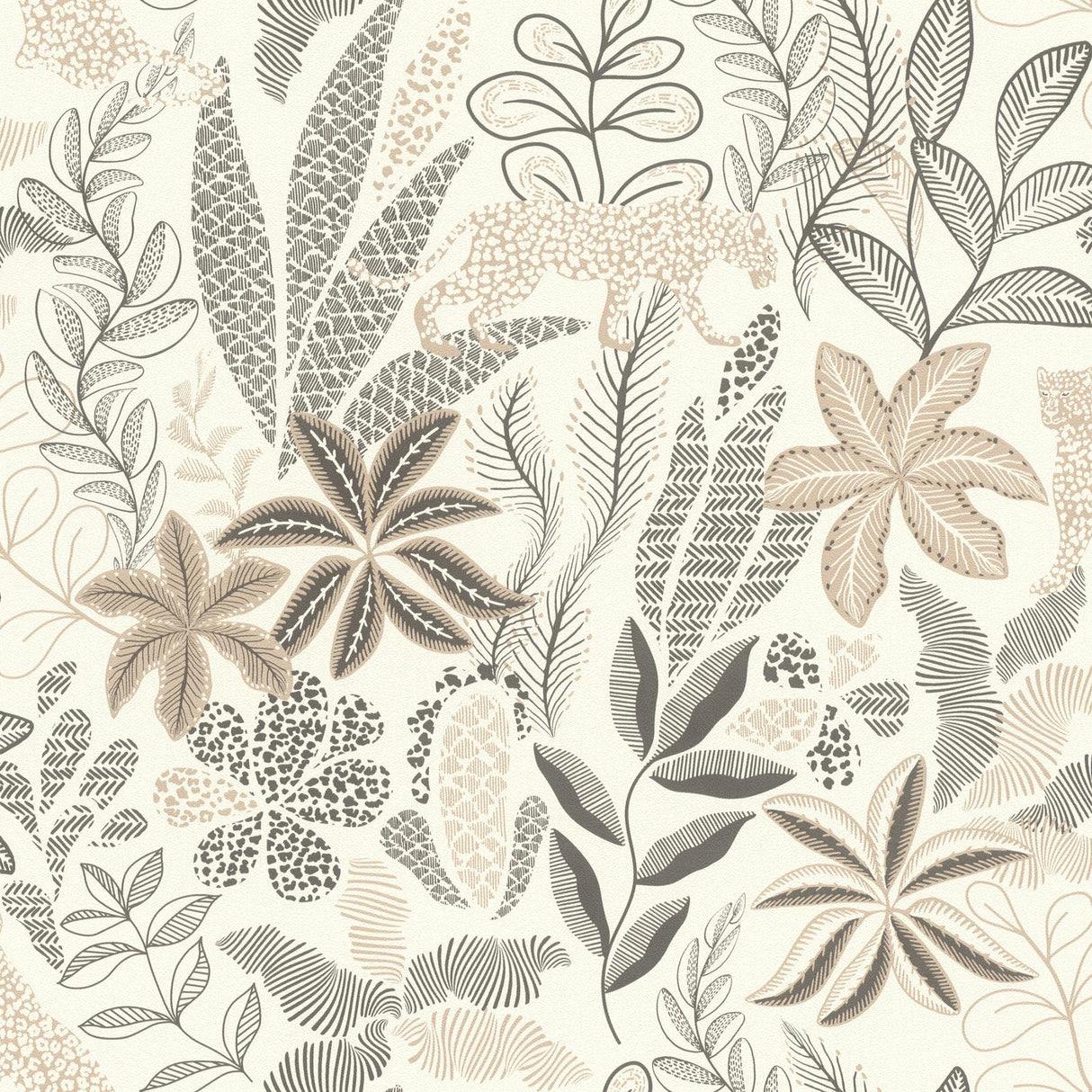 York Alani Neutral Tropical Wallpaper