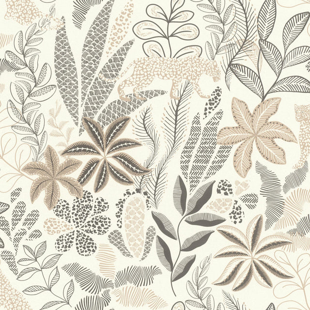 York Alani Neutral Tropical Wallpaper