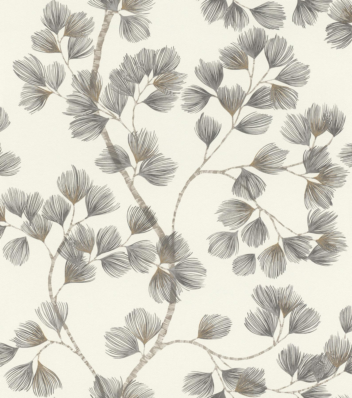 York Newcomb Grey Trailing Branches Wallpaper