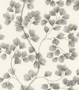 York Newcomb Grey Trailing Branches Wallpaper