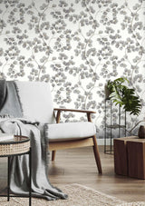 York Newcomb Grey Trailing Branches Wallpaper