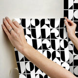 York RuDeco Black Peel & Stick Wallpaper