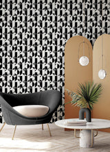 York RuDeco Black Peel & Stick Wallpaper
