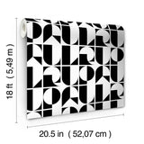 York RuDeco Black Peel & Stick Wallpaper