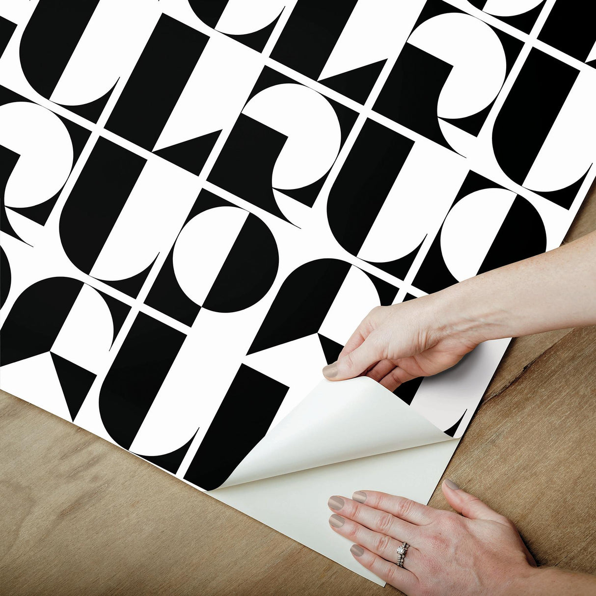 York RuDeco Black Peel & Stick Wallpaper