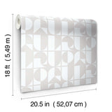 York RuDeco Ghost Grey Peel & Stick Wallpaper