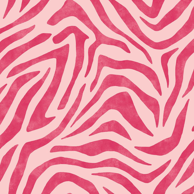 York RuZebra Pink & Red Peel & Stick Wallpaper